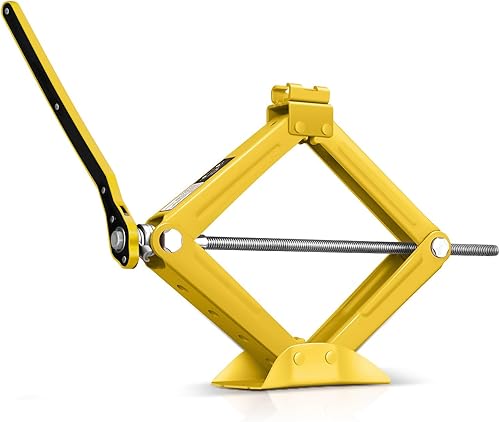 Miniatura 7 de Auto Dynasty Gato de tijera para automóvil, 2 toneladas (4409 libras), rango de elevación de 17.4 pulgadas (máx.) a 3.85 pulgadas (min), kit