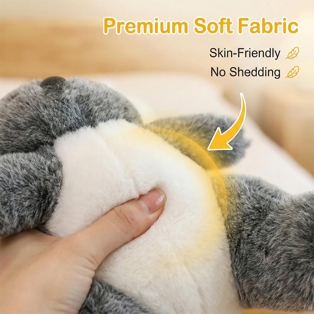 Peluche De Koaly Ultrasuave, Koala Peluche Koala, Ultra-Soft Koa-la Plush, Suave compañero de pelu-che de Koa-la, Juguete de pelu-che para abrazar koaly, Simpáticos Koalys Realistas, para niños, 14cm — view 4