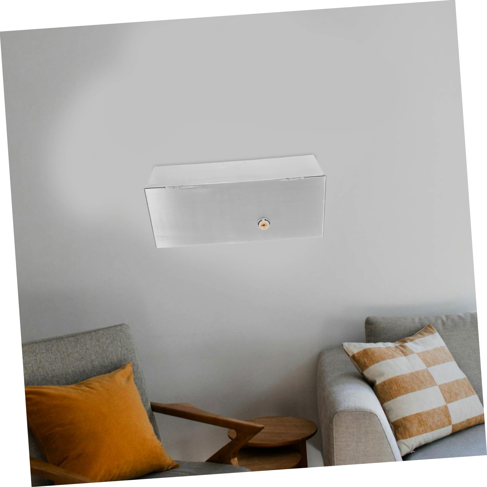 SEWACC Cubierta de Enchufe Tipo 86 Acero Inoxidable Antirrobo Caja Protectora Eléctrica para Interruptores de Pared Hogar Oficina 1 Unidad Segura y Resistente