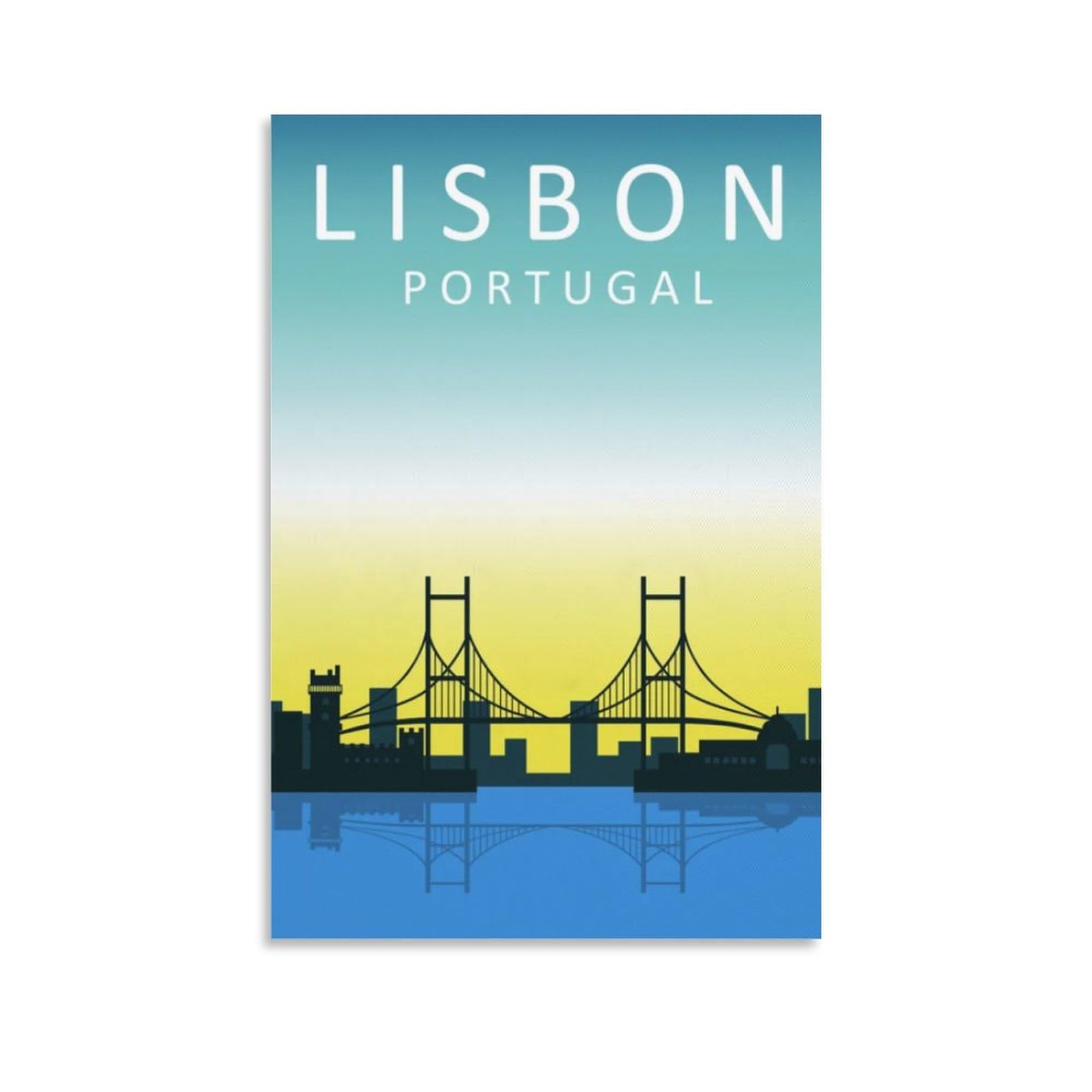 Lisbon Portugal Vintage Travel Posters Landscape 08x12inch(20x30cm) Wall Art Picture Print Canvas Art Poster Modern Family Bedroom Decor Posters
