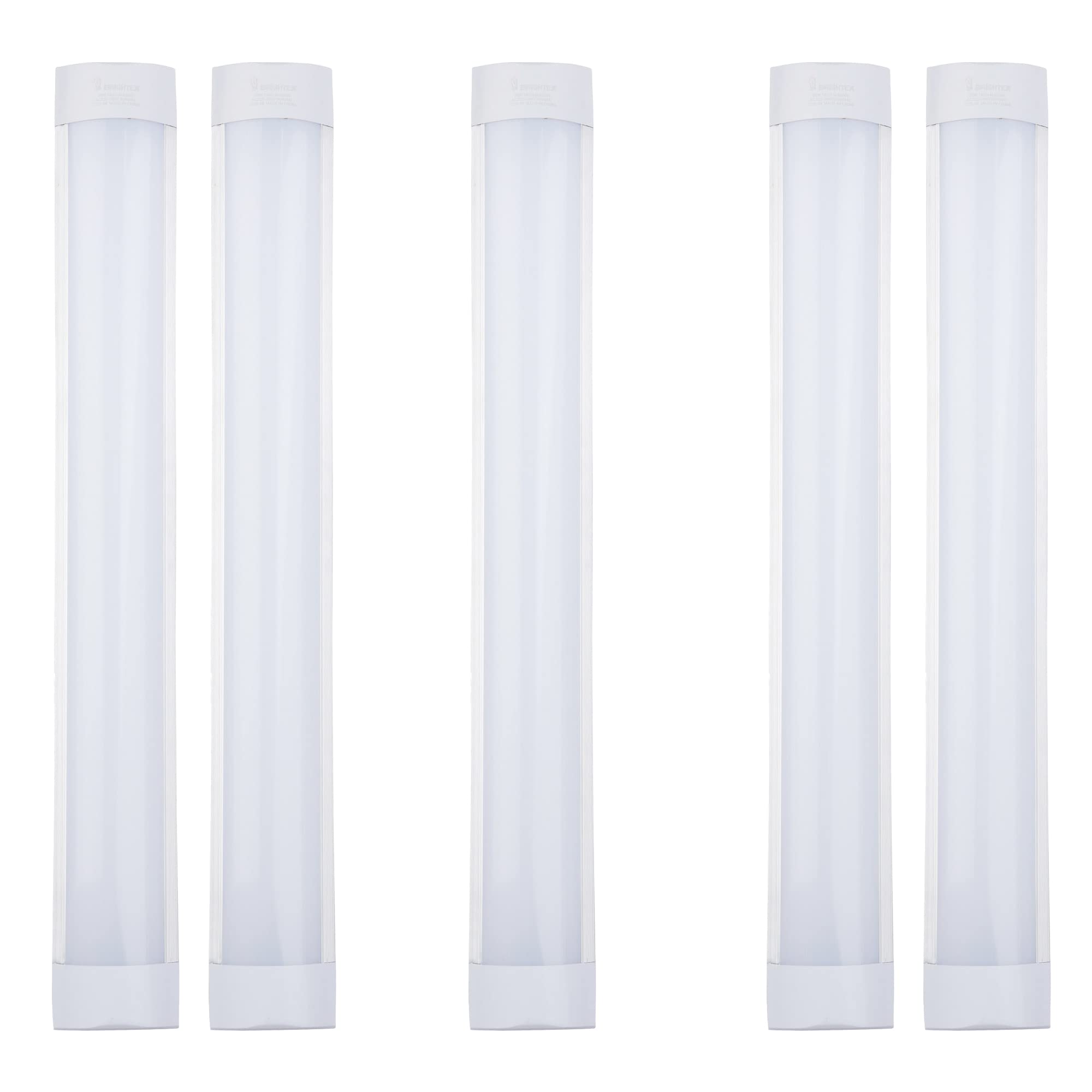 Brightex (Pack of 5), LED Tube Lights Batten Ceiling Lighting lamp 72W-6FT(180cm) Fittings Integrated for Garage Company Home Fitting Non Flickering Slimline (Cool White 6500k)