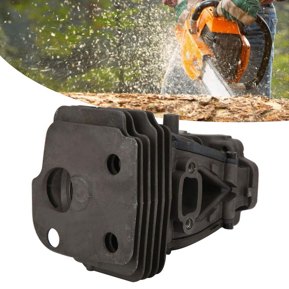 Juego de pistón de cilindro de motosierra Accesorio de hardware de precisión de alta calidad para 450 Construcción de motosierra Aluminio fundido duradero Cromado 44 mm Diámetro del pistón