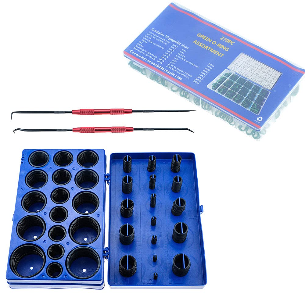 419pcs Rubber O Ring Kit Seal Gasket Universal Rubber O-Ring Assortment NBR O-Ring Gasket Sealing Ring O Rings Rubber Kit Set