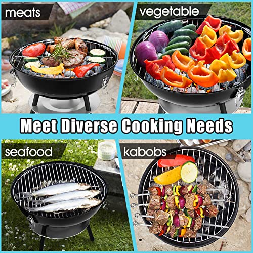 Image of HaSteeL 13.7-Inch Round Cooking Grate Replacement Rack Grilling Grid | 2-Piece, Suitable for Small Charcoal Grill, Chromed Iron Steel, Non Toxic, Healthy, Durable