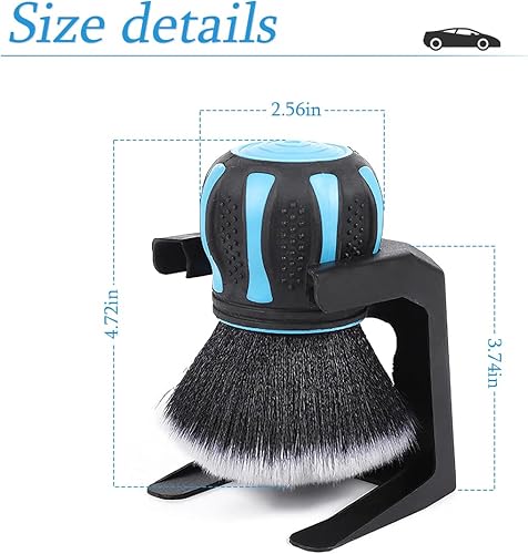 Miniatura 2 de AUCELI Cepillo de detalles para automóvil, ultra suave, cepillo para el interior del automóvil con estante de almacenamiento, herramienta de