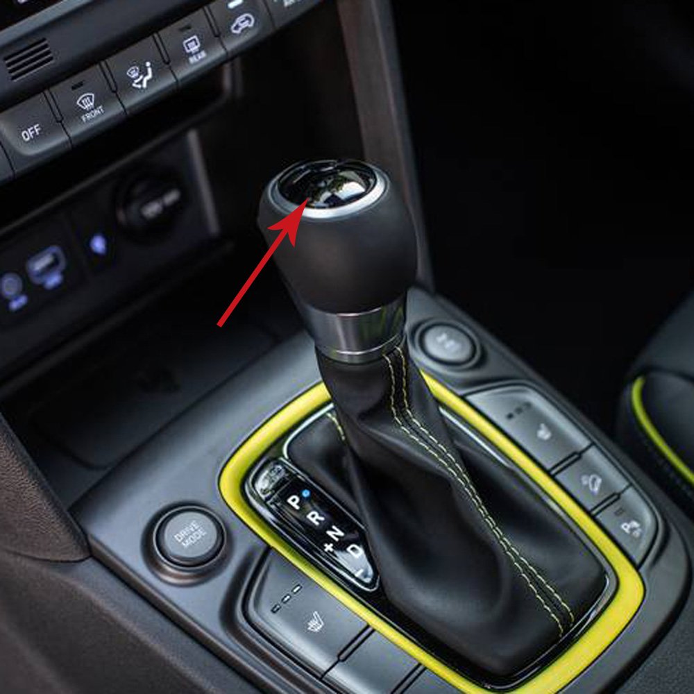 Kadore Interior Shift Gear Knob Upper Cover Trim for Hyundai Kona SUV 2017-2020 2021 2022 Automatic Transmission Car Matte 1pc : Automotive