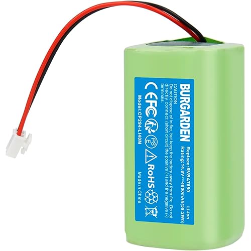 14.8V 4000mAh Li-ion RVBAT850 Battery Compatible with Shark Ion Robot R75, RV761, RV850C, RV1000S, RV1100VL, RV101AE, UR1000SR, RV700_N, RV720_N