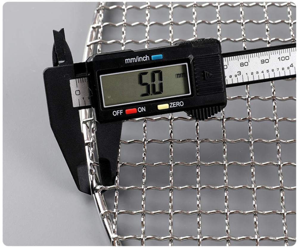 Griglia per barbecue in acciaio inox, diametro 45 cm, resistente, spessore 1,8 mm, griglia circolare per barbecue per grigliate all'aperto, pentole durevoli e resistenti alla ruggine