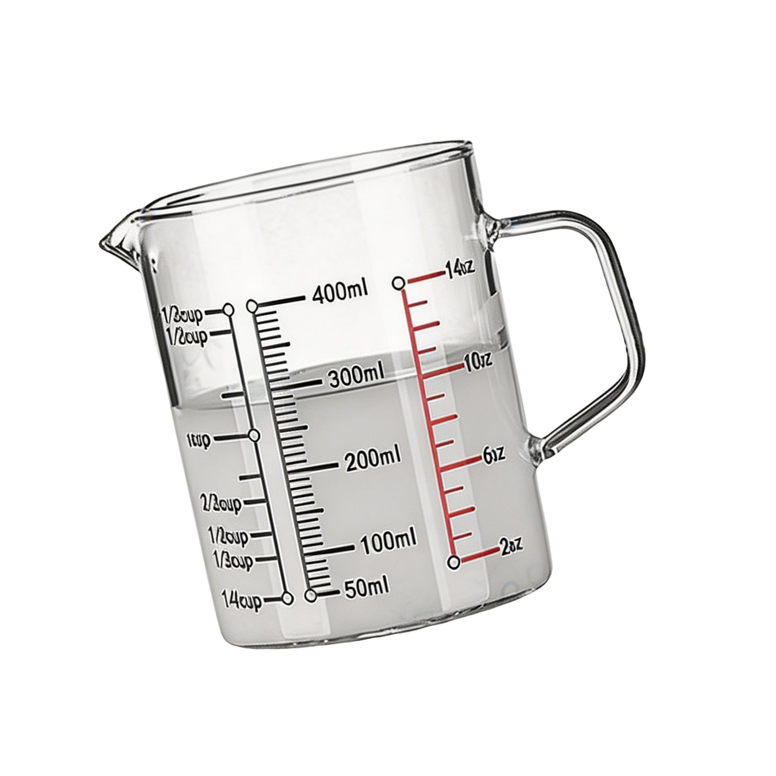 Xinsheinelry Sturdy Glass Measuring Cup Multiple Capacity Home Baking Essential Equipments for Kitchen Use Microwave Safe Glass Measuring Cup