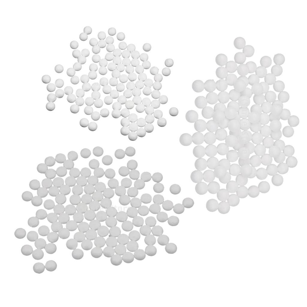 F Fityle White Fityle 300-Piece Assorted Polystyrene Foam Balls Set, Various Sizes 10Mm 15Mm 20Mm, For Arts And Crafts, Diy Projects, Christmas Decoration,