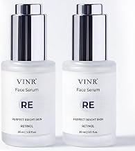 VINR Retinol Night Serum for Face – 1% Retinol | Infused With Vitis Vinifera | Anti-Aging Wrinkle Repair, Brightening, Smooth Skin – Lightweight, Fast Absorbing Formula for Women & Men – 30ml ( Pack of 2)