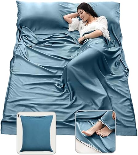 Miniatura 7 de Saco de dormir ligero compacto saco de dormir portátil limpio hoja de viaje camping cama para mochileros hotel senderismo