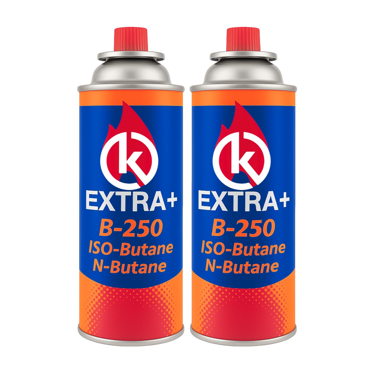 KROWN - Pack de Cartuchos K-250 de Gas Butano 227g para Hornillos Quemadores, Cartucho de Gas para Camping K-250, Bombonas para Sopletes (2 Unidades) — view 2