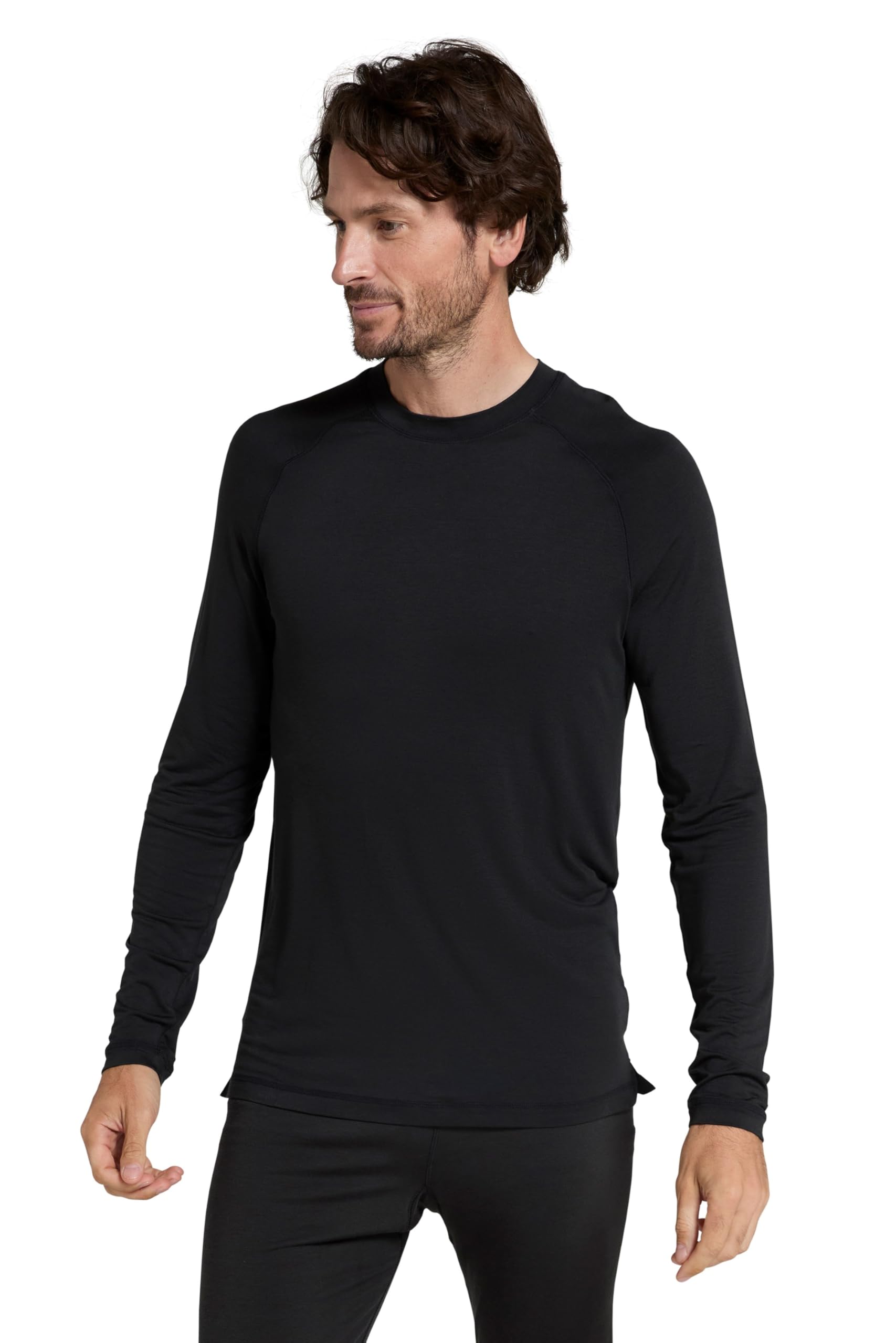 Mountain Warehouse Keep The Heat Mens Thermal Top - Lightweight, Isotherm & Moisture Wicking Baselayer - Winter Camping, Outdoors, Travelling & Hiking Black 4XL