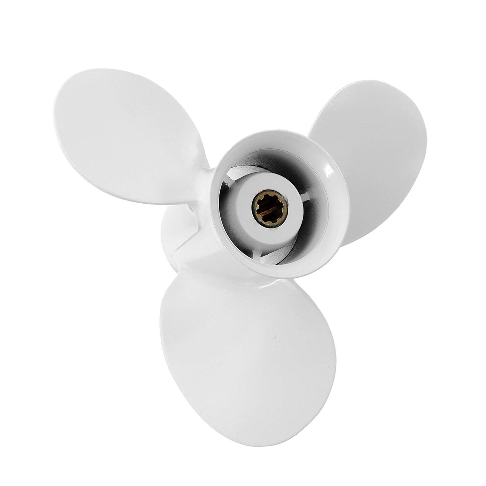 Szwaldaper Elica fuoribordo 9 1/4 X 9 3/4, for, 9.9-15HP 683-45952-00-EL Elica marina in lega di alluminio 8 denti scanalati 3 pale