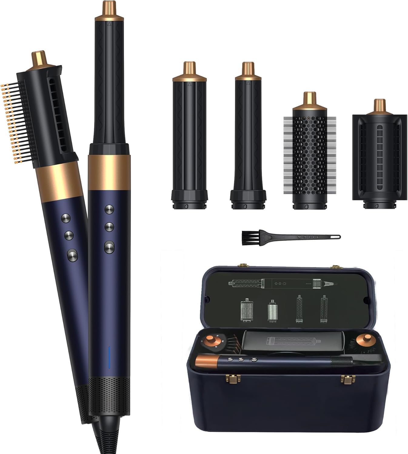 SOUNXUN 8-in-1 All in One Hair Dryer Styler Multistyler Hot Air Styler - Airstyler Hair Styler with Curlers