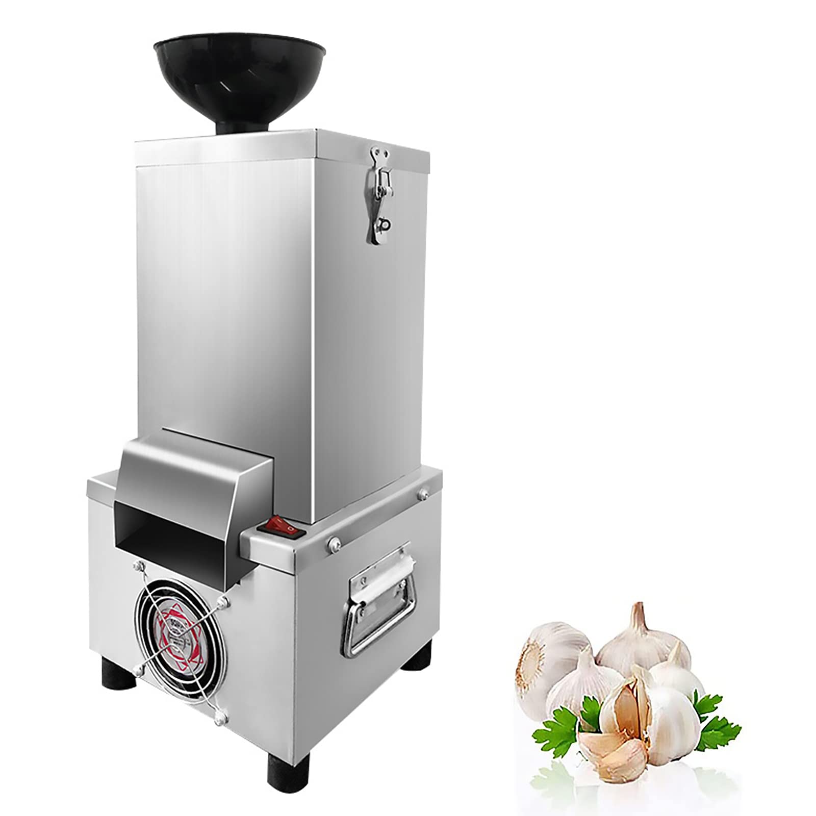 Éplucheur d'ail commercial en acier inoxydable avec grand radiateur, amovible pour le nettoyage, facile à utiliser et haute efficacité de 25 kg/h, pour restaurants, hôtels