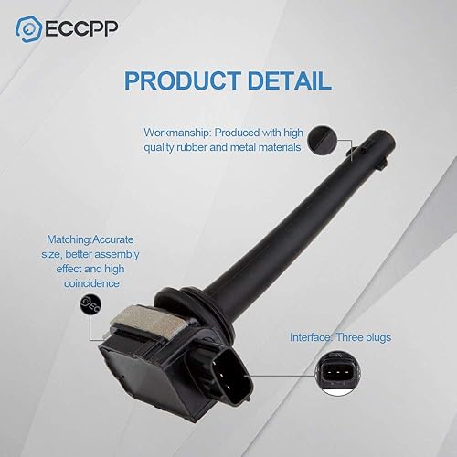 Miniatura 2 de ECCPP Bobinas de encendido portátiles de repuesto para automóvil compatibles con Nissa-n Sentra/Tiida/Marzo 2007-2012 Reemplazo para UF591 C1564