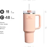 Stanley 1913 Quencher H2.0 Flowstate Tumbler 1.2L - Cold For 11 Hours - Iced For 48 Hours - Metal Water Bottle With Straw, Handle And Lid - Dishwasher Safe - Travel Mug For Cold Drinks - Orange Cream - 2