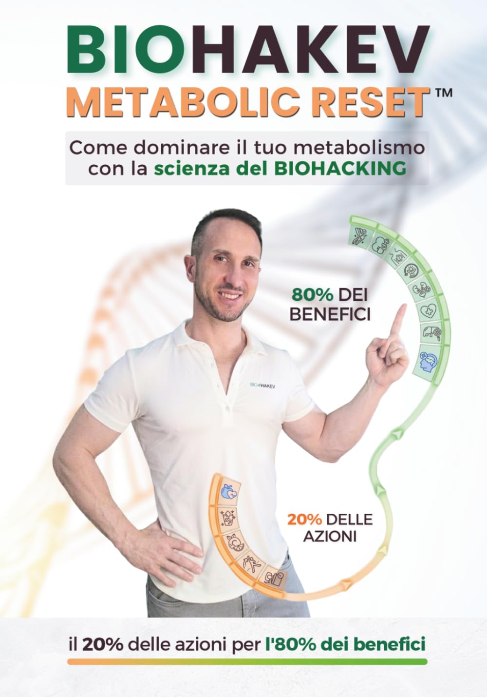 BIOHAKEV METABOLIC RESET ™: Come dominare il tuo metabolismo con la scienza del BIOHACKING: il 20% delle azioni per l’80% dei benefici.