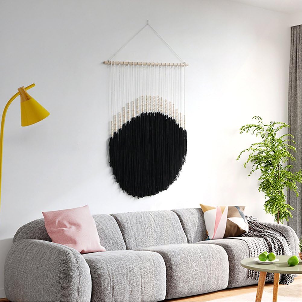 Tapiz Colgante Bohemio De Macramé Tejido, Adorno De Pared Estético para Hogar, Dormitorio, Sala De Estar, Oficina, Apartamento.