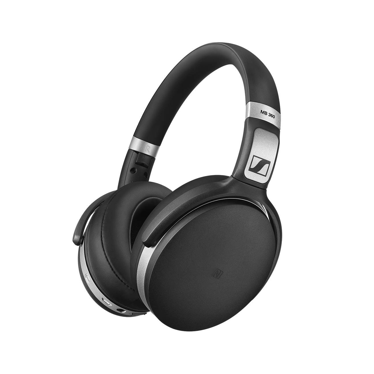 Sennheiser MB 360 UC (508362) - Dual-Sided, Dual-Connectivity, Wireless, Bluetooth, Adaptive ANC Over-Ear Headset | For Mobile Phone & Softphone, Desktop Connection | Unified Communications Optimized,Black