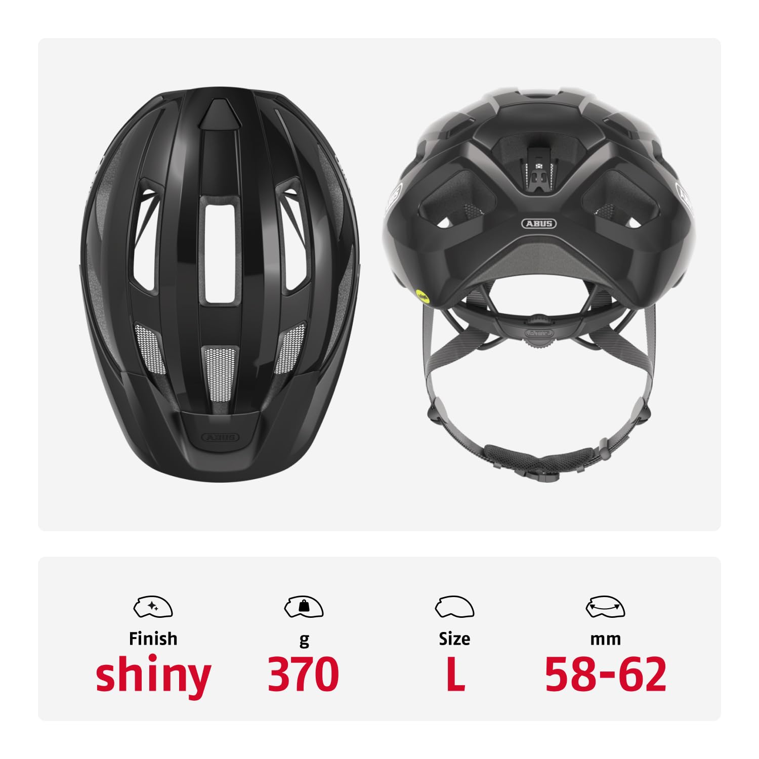 ABUS Macator MIPS Casco da ciclismo - Casco da bicicletta per principianti con visiera - adatto per chi porta i capelli raccolti in una treccia - per donna e uomo