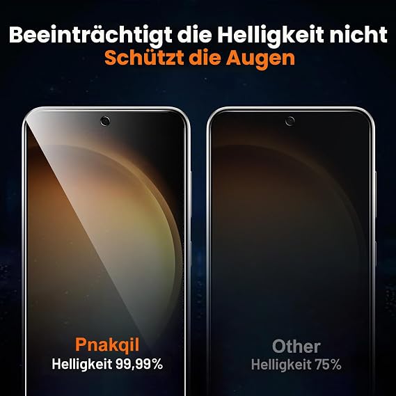 Pnakqil Tempered Glass Privacy Screen Protector for Samsung Galaxy S23 5G with Camera Protection Privacy Screen Protector Anti-Spy Protective Glass Tempered Glass Screen Protector with 28° Privacy Screen Protector Pack of 2 + 2