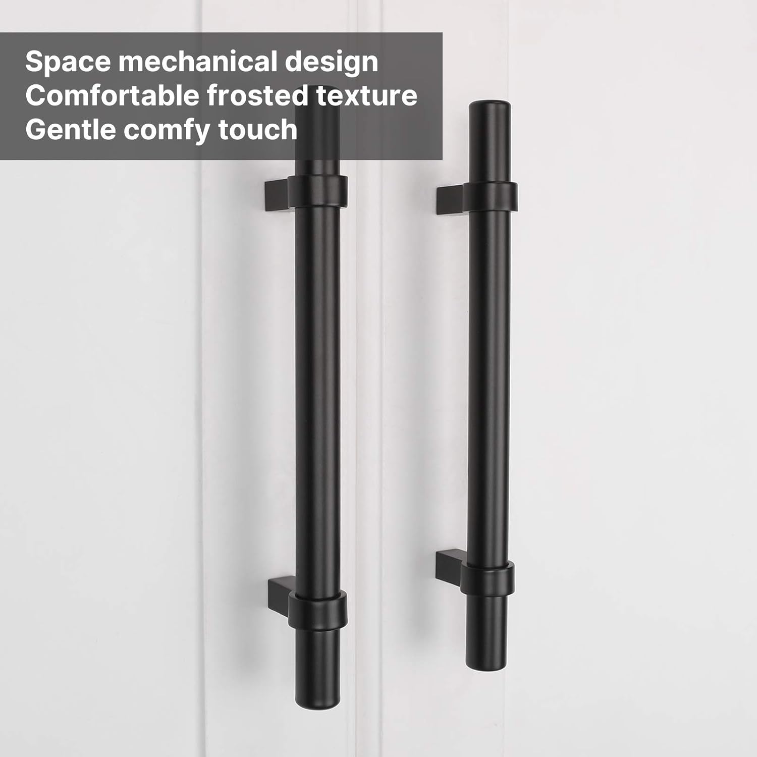 goldenwarm 25 Pack 3-1/2 Inch Hole Centers Matte Black Cabinet Pulls Stainless Steel Drawer Pull Kitchen Handles Dresser Handle