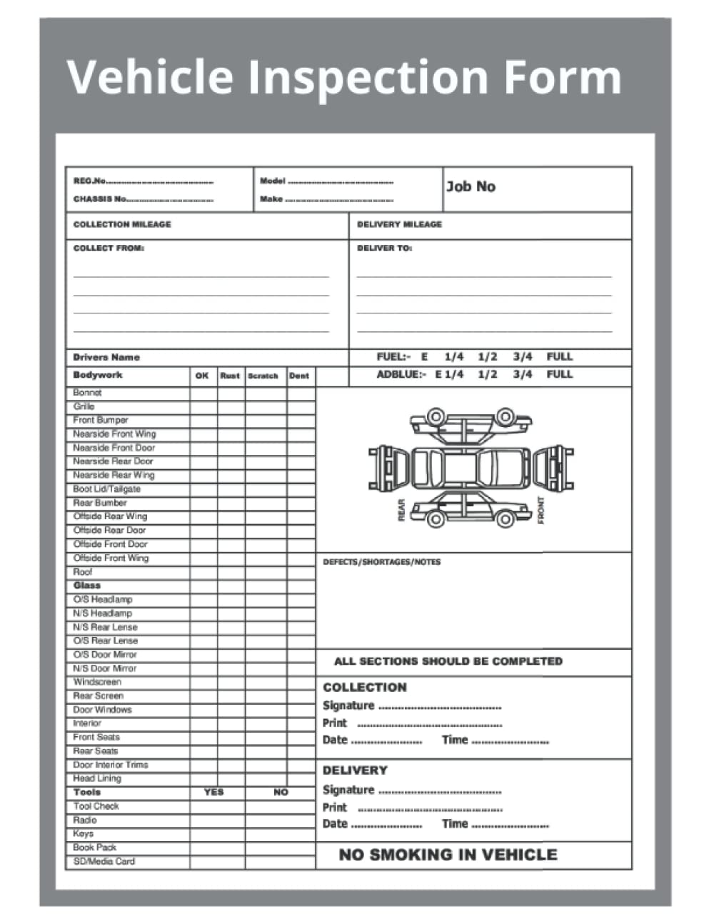 Vehicle Inspection Worksheets, 100 sheets 8,5 vehicle-inspection-worksheets-100-sheets-8-5-x-11-inchs-detailed-driver-s-vehicle-inspection-report-repair-estimating-sheets-vehicle-inspection-book-vehicle-s-daily-inspection-checklist-inspection-ltd-vehicle-9798407943723-amazon-com