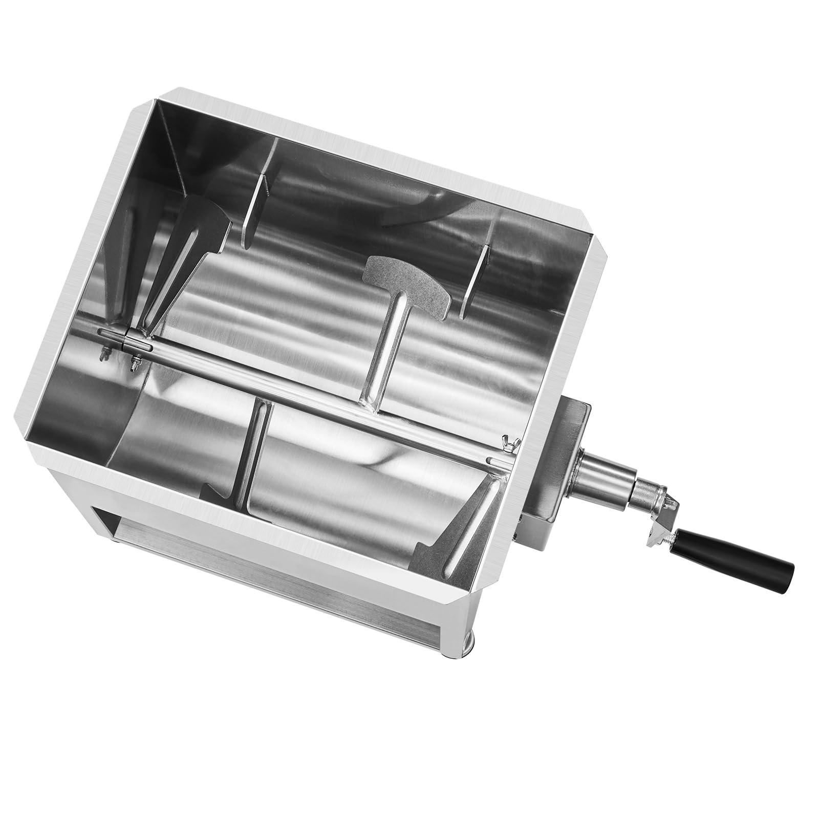 VEVOR manueller Fleischmischer 30 L Fleischverarbeitungsgerät (maximales Mischen von 20,4 kg Fleisch), Fleischmischer aus Edelstahl, Wurstmischer mit Untersetzungsgetriebe, Handmixer für Hackfleisch