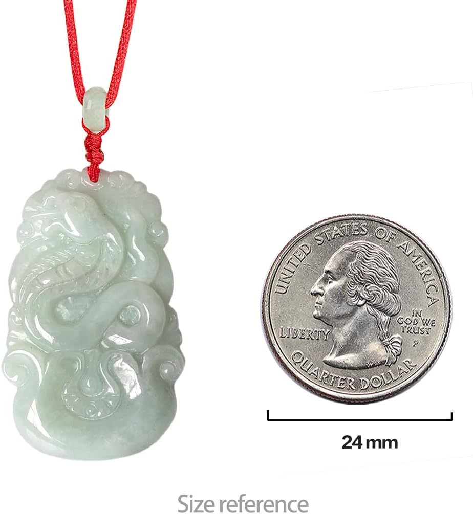 Dahlia Chinese Zodiac Jade Necklace, Real Grade A Certified Burma Jadeite