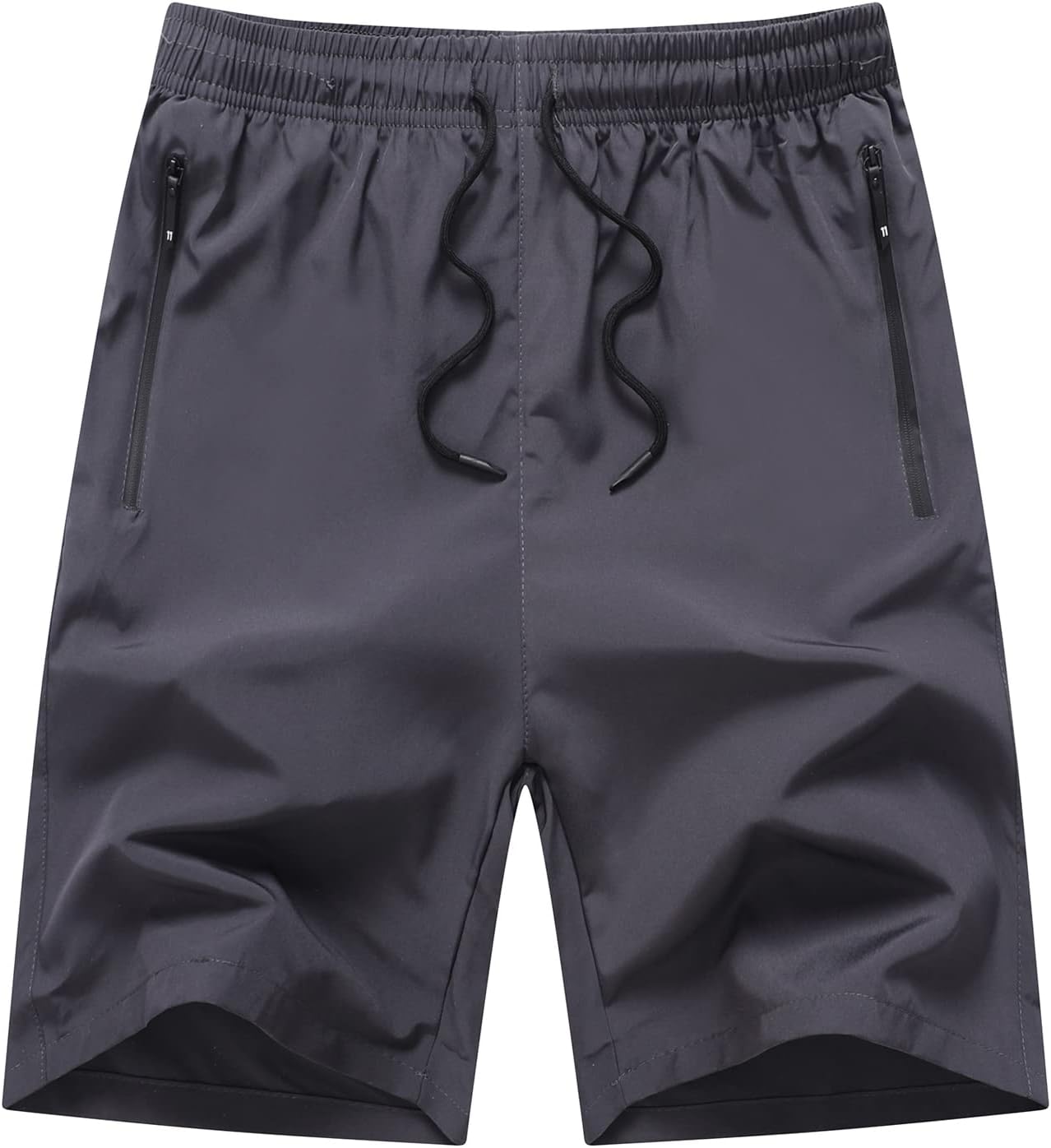 Boys Running Shorts Quick Dry Lightweight Athletic Shorts with Zipper Pockets for Workout Gym Training Outdoor