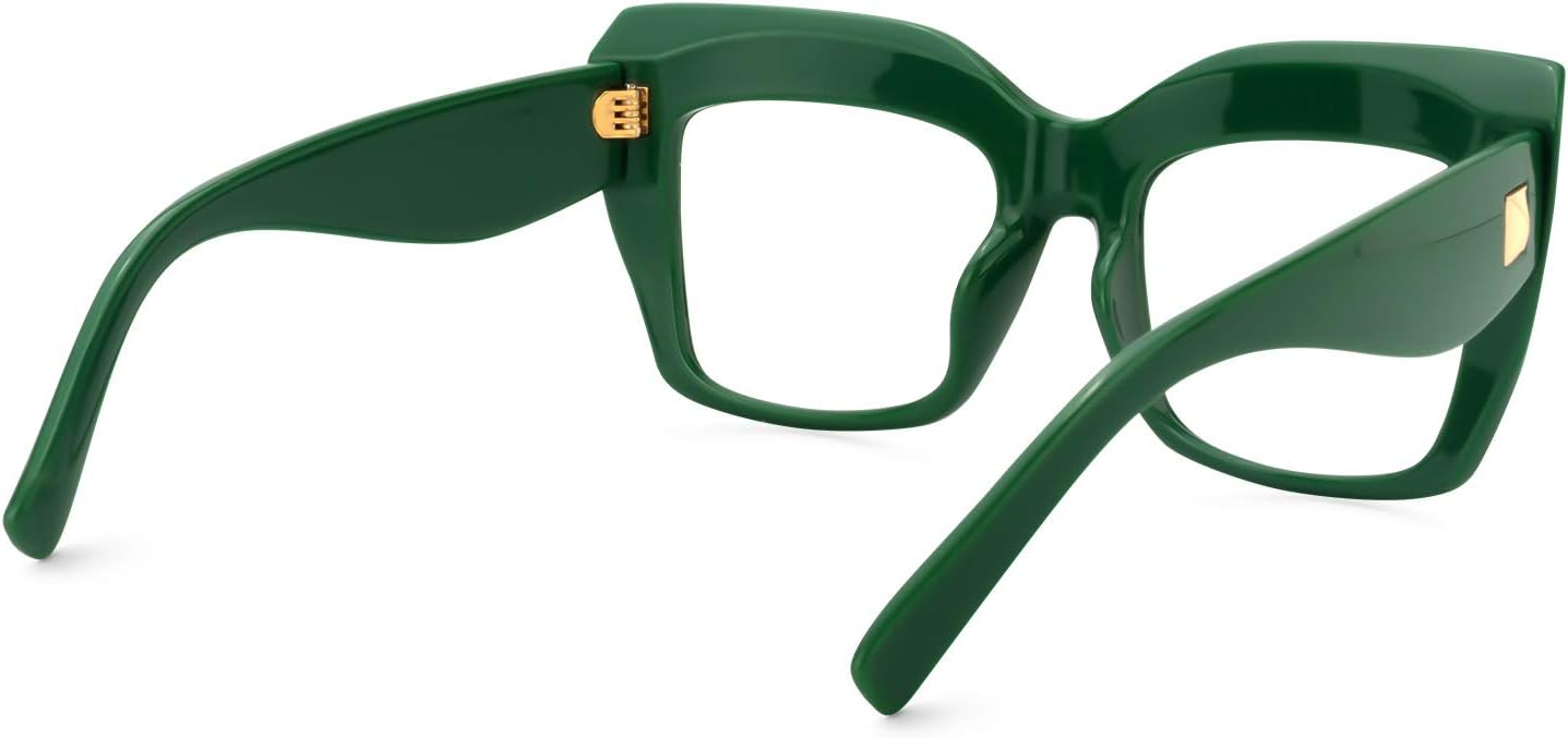 Zeelool Vintage Oversized Thick Cat Eye Glasses for Women with Non-prescription Clear Lens FP0668 - Image 8