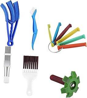 GRIRIW 1 Conjunto De Ferramentas De Limpeza Escova De Limpeza Com Pentes De Aletas De Plástico De Ar Escova Do Radiador Escova De Metal Escova De Pente Escova Do Condensador Escova De