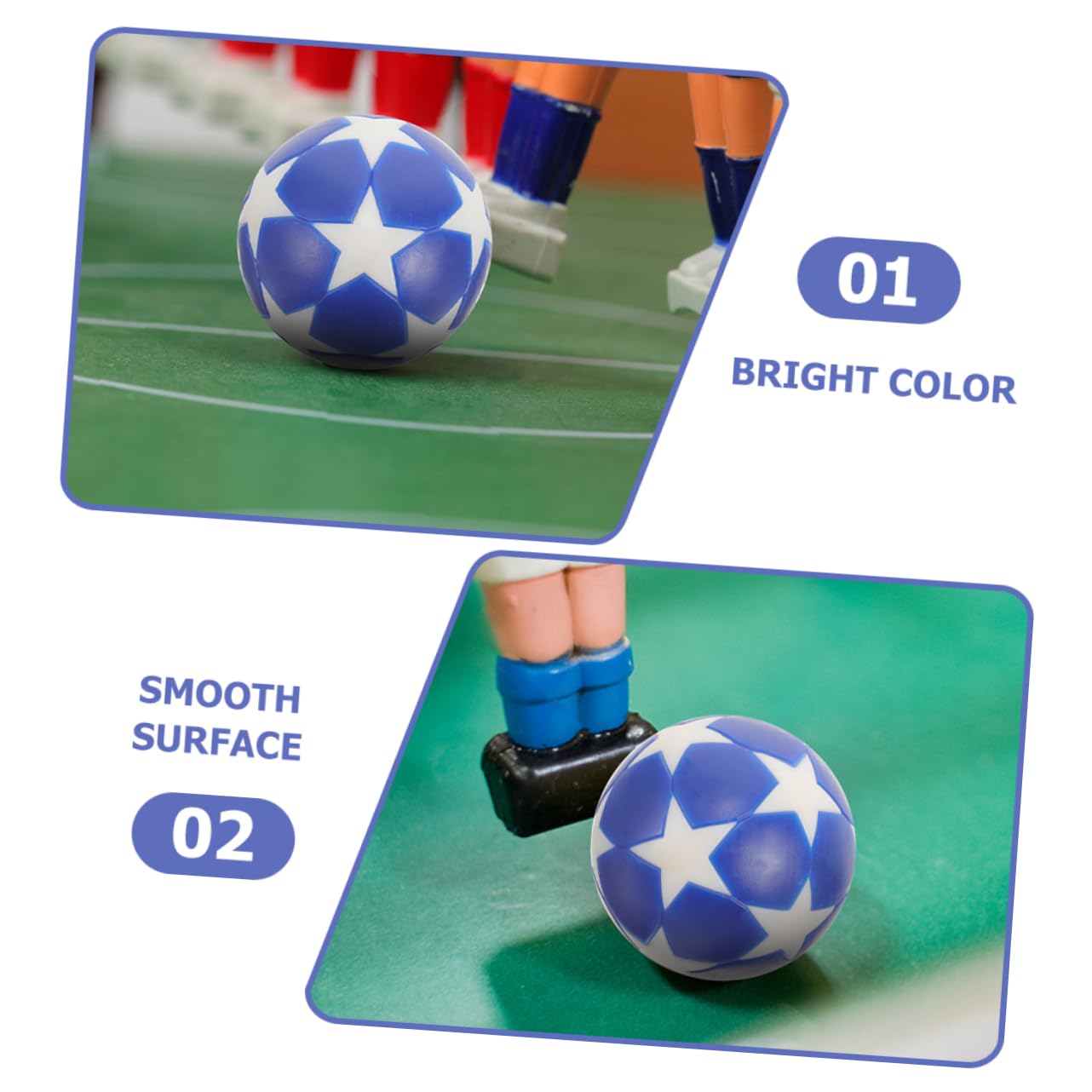 VICASKY 60piezas Balones De Fútbol Mini para Futbolín Repuestos De Mesa Fútbol Balones Accesorios para Diversión De Mesa