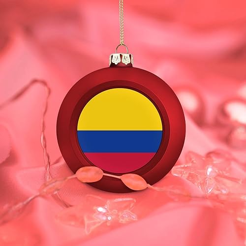 Miniatura 7 de Colombian Flag Shatterproof Matte Christmas Balls for Tree Wreath Home Decor 1PCS