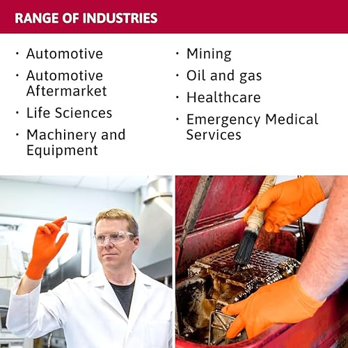 Miniatura 3 de Microflex Blaze N48 7mil Disposable Nitrile Gloves wExtended Cuff for Automotive, Oil, Mining