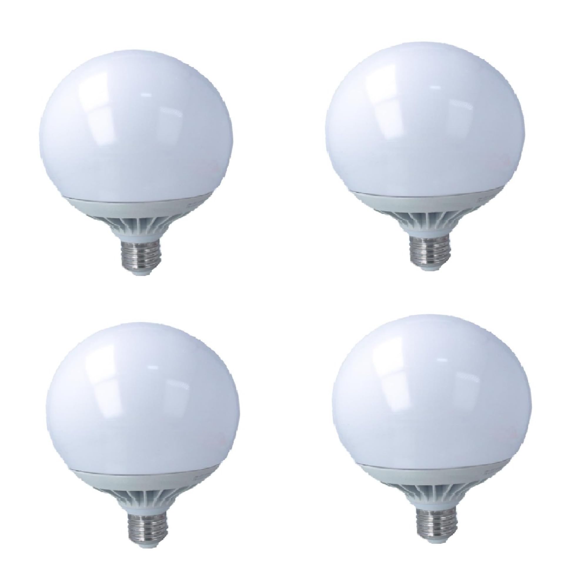 A2ZWORLD 4 Pezzo Lampada Led E27 Globo G130 24W 220V, Bianco Neutro 4200K, 24W=200W 2650LM, Diametro 130mm Lunghezza 166mm