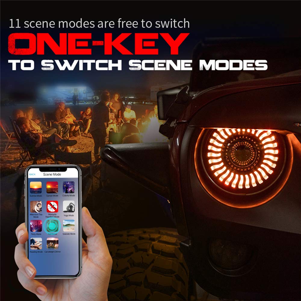 Amazon.co.jp: RGB 7インチLEDデュアルビームヘッドライト自動車照明用