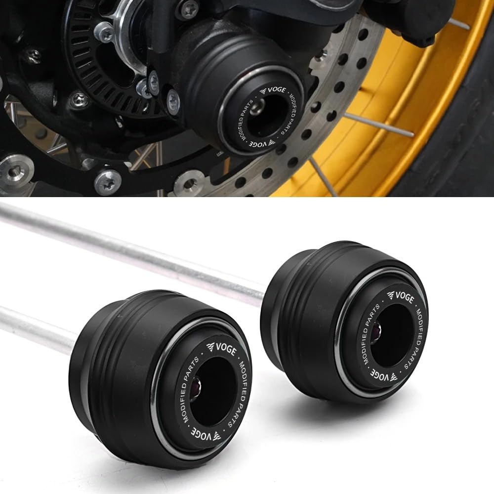 Motorrad Zubehör Vorderachse Gabelschutz für Voge Valico DS900X DS525X 900 525 DSX DSX525 DSX900 2024 2025 Sturzpads Radschutz Kollisionsschutz Dekorative Achsabdeckungen (Grau)