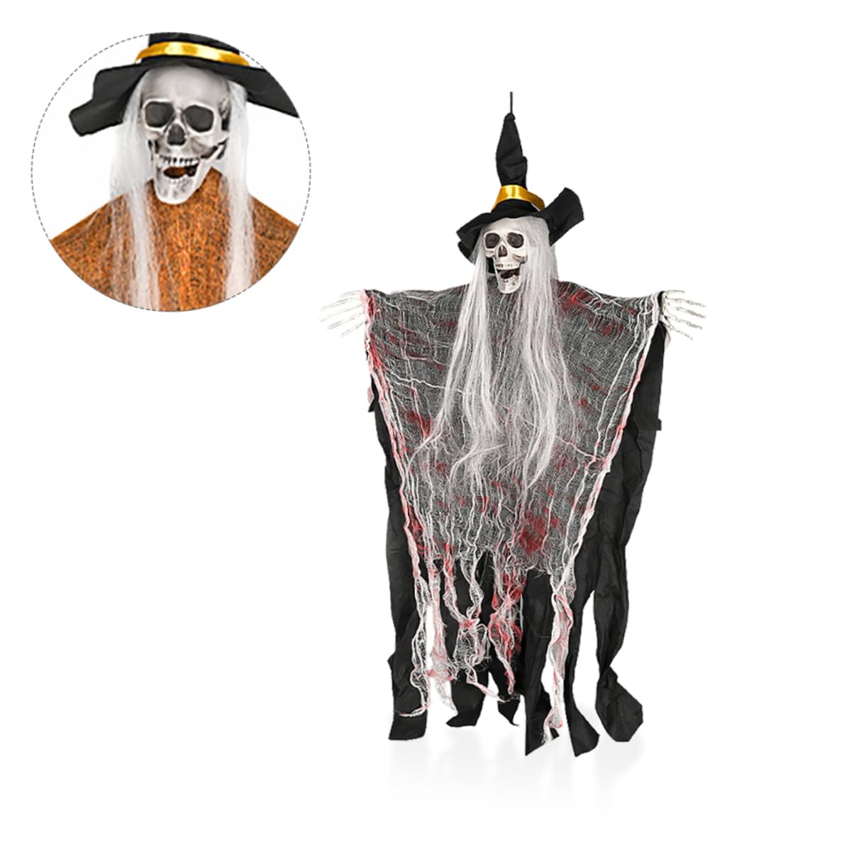 Alipis 2pezzi Scheletro Halloween Decorazione Appesa Design Realistico per Oggetti di Scena Esterni per Cortili Patî e Prati Facile da Appendere e Riporre