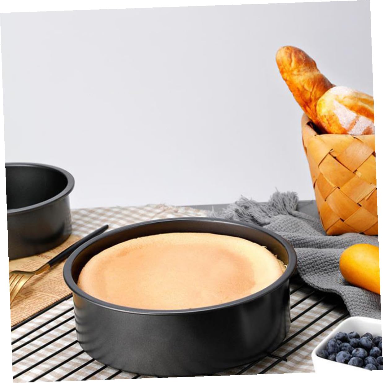 Uonlytech 3 Stück Teiliges Carbon stahl Backform mit Abnehmbarem Hebeboden Antihaftbeschichtet Langlebig und Vielseitig für Käsekuchen Torten Mousse und Mehr Backform Springform für