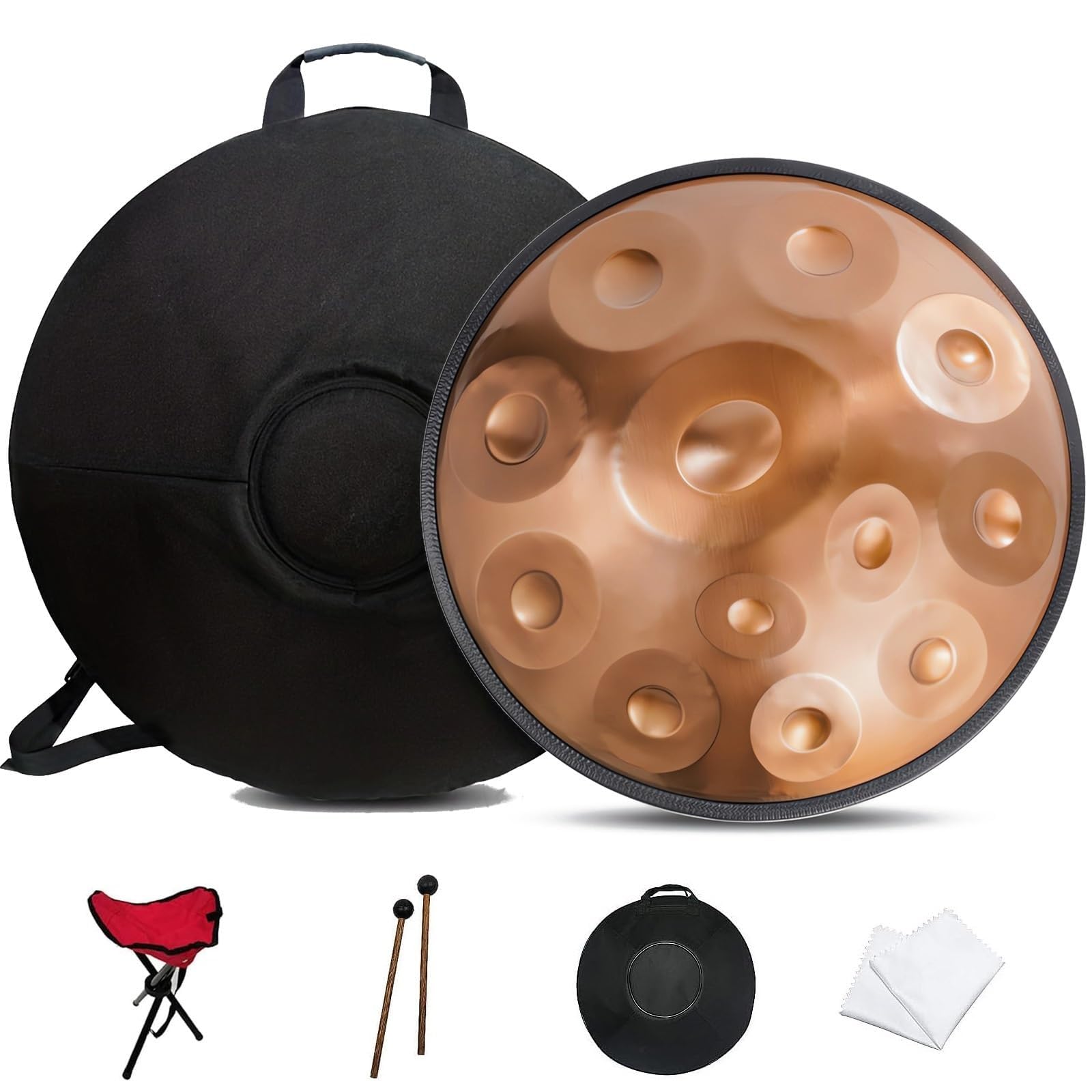 22 Inch Handpan Drum Sets 432Hz 440Hz Steel Hand Pan Percussion Instruments 9 10 12 Notes Stainless Steel