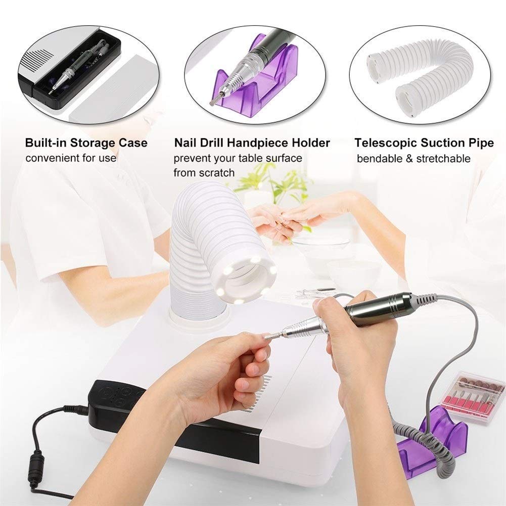 Amazon.co.jp: ネイル集塵機4-IN-1ネイルツールキットネイル