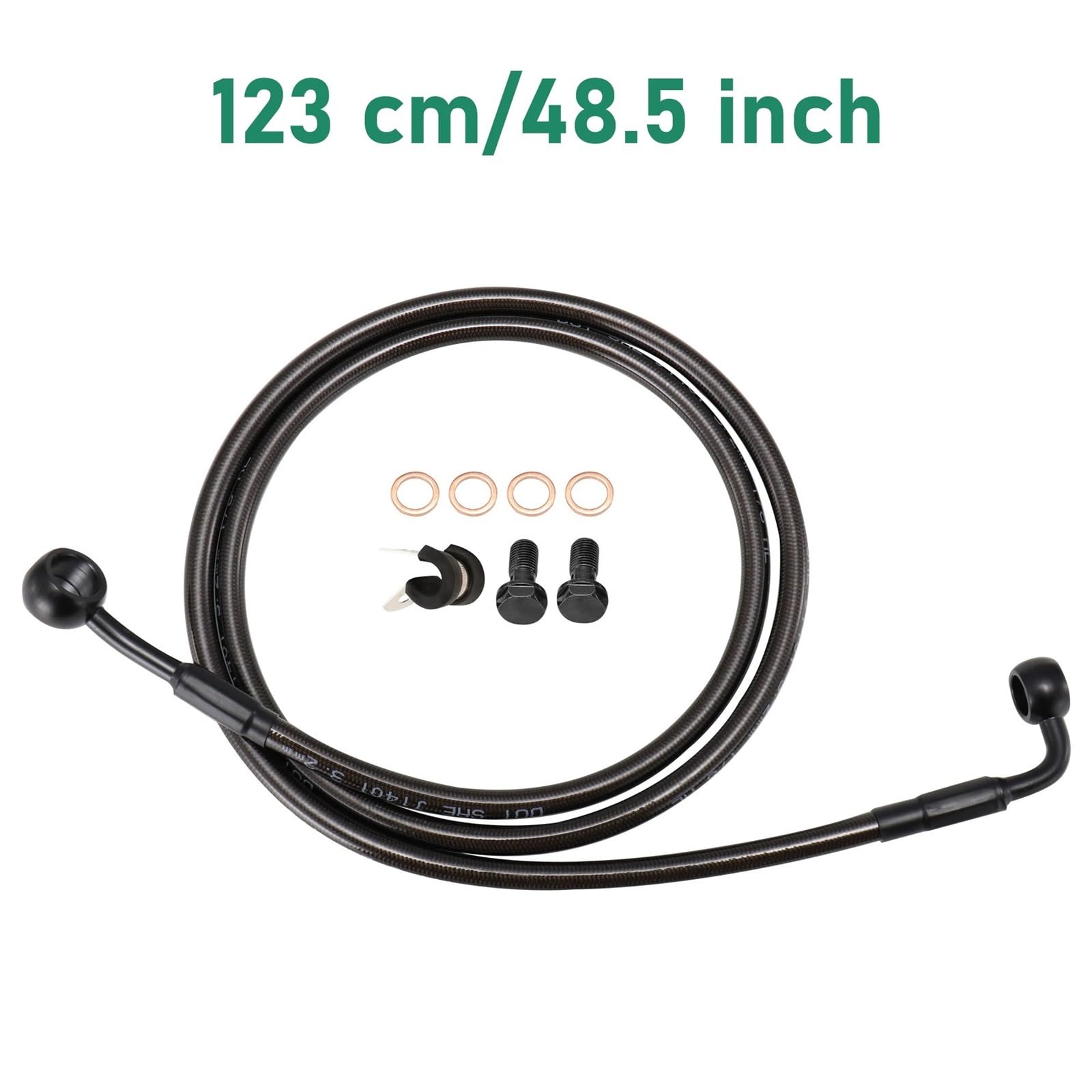 Linki napędowe do motocykli Do Harleya Dyna Super Wide Glide Softail bez ABS 123/128CM Przednie przewody hamulcowe hydrauliczne Wąż olejowy(123cm Black)