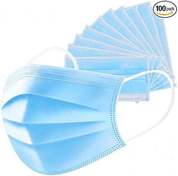 RARE OCANS 3-Ply Disposable Surgical Mask with Meltblown Filter | Protection and Anti Pollution |Easy Breathable, Reusable Masks for Men & Women | Pack of 100