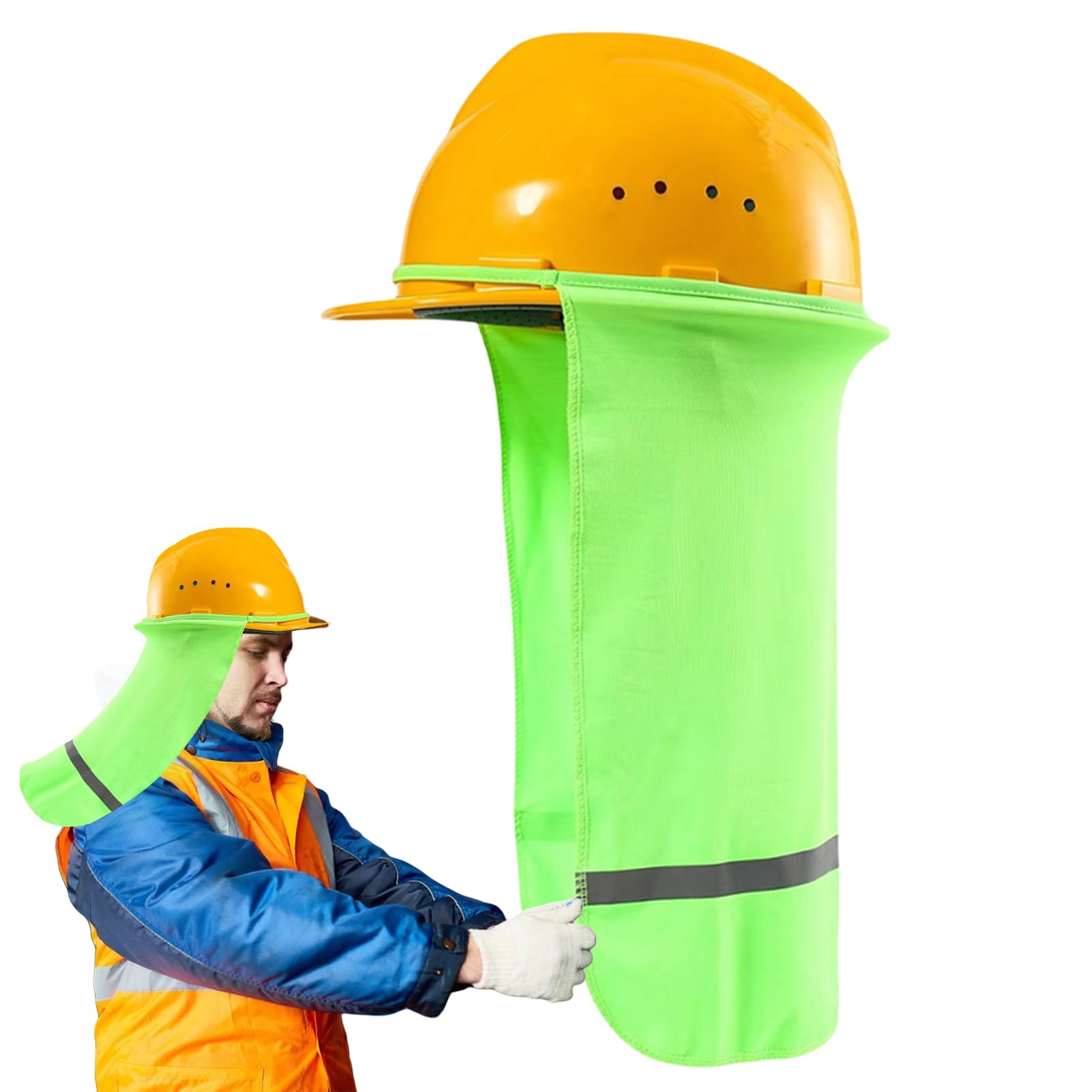 Hard Hat Neck Cover,construction Safety Hard Hat Sun Shade Mesh Neck Shade High Visibility&Breathable, Neck Protection Hard Hat Sun Visor For Building