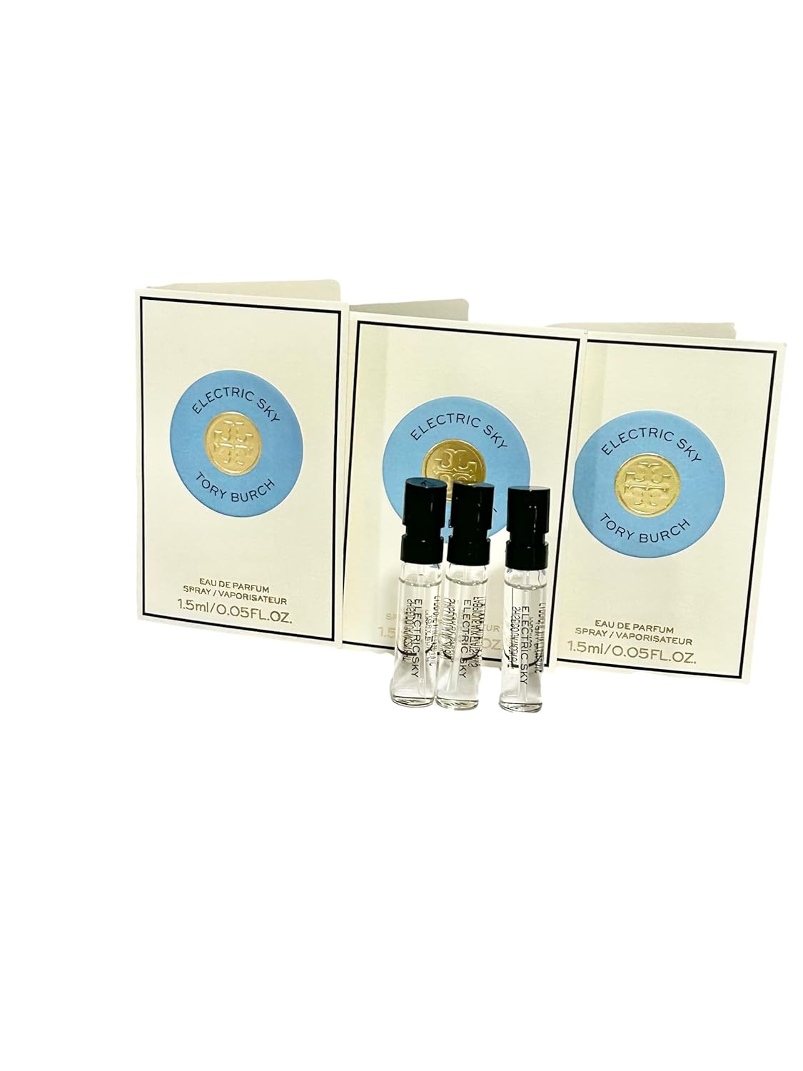 Tory Burch Electric Sky Eau De Parfume Sample Spray Women Perfume 1.5 ml / 0.05 oz (set of 3)