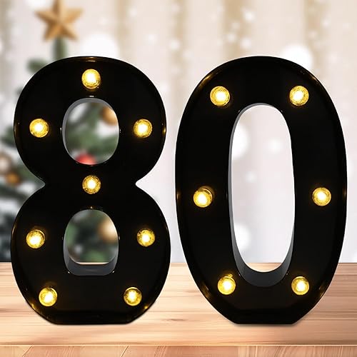 Miniatura 36 de Letras Iluminadas LED, Señales de Barra LED, Luces de Barra a Batería, Luces con Letras para el Hogar, Decoración de Barra Blanco,Negro